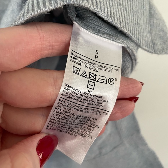 BR Factory Loose Side Slit Sweater - Stormy Blue - Picture 3 of 4